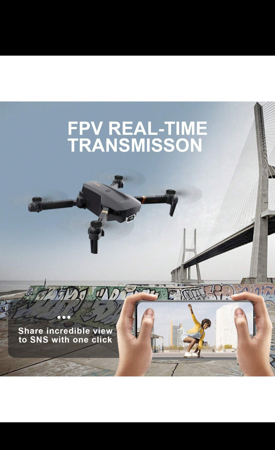 Regno Unito 4DRC V4 Foldable Mini Drone con fotocamera 4K 1080P HD Drone,3 batterie, droni per adulti bambini, quadricottero telecomandato, logistica è inviata casualmente da Evri, posta reale, logistica Amazon,
